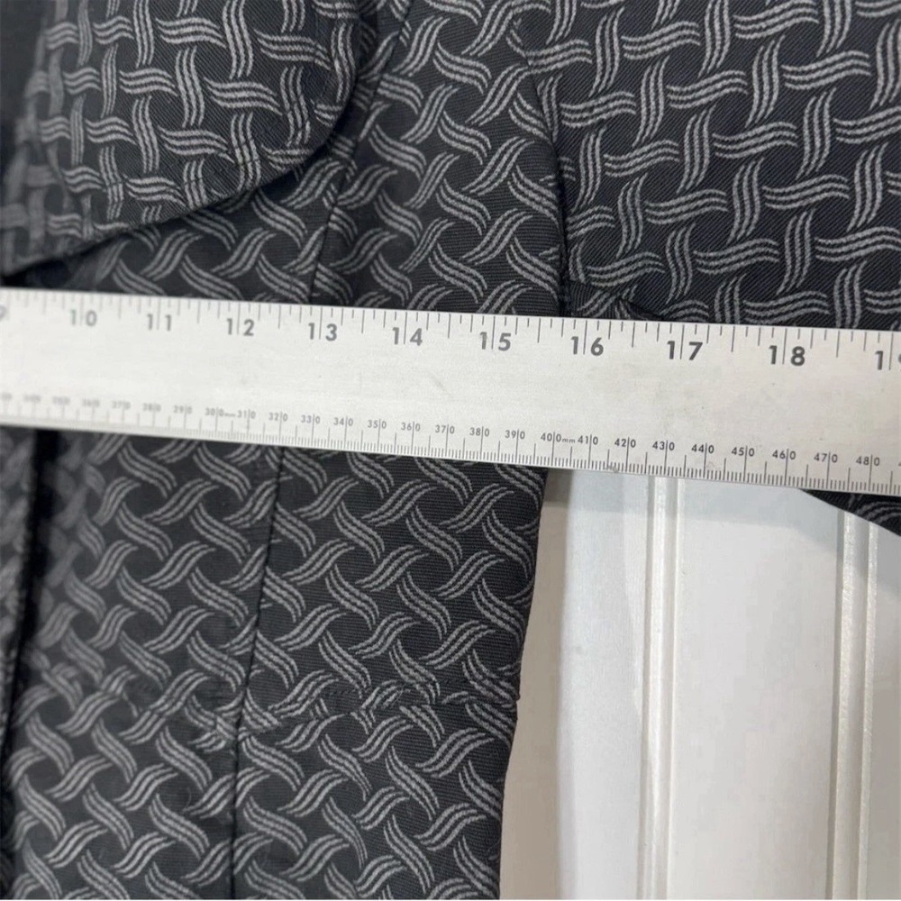 Custo Barcelona Women's Coat 6 Geometric Woven Black Trench Jacket Art‎ to Wear - Picture 3 of 9
